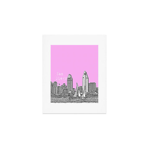 Bird Ave San Diego Pink Art Print