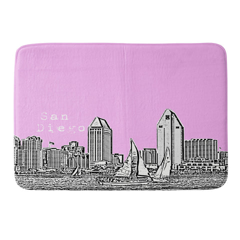 Bird Ave San Diego Pink Memory Foam Bath Mat