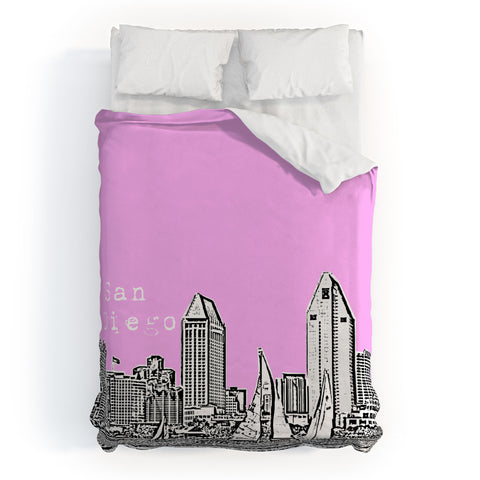 Bird Ave San Diego Pink Duvet Cover