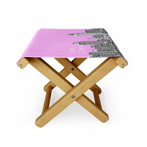Bird Ave San Diego Pink Folding Stool