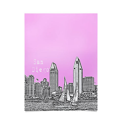 Bird Ave San Diego Pink Poster