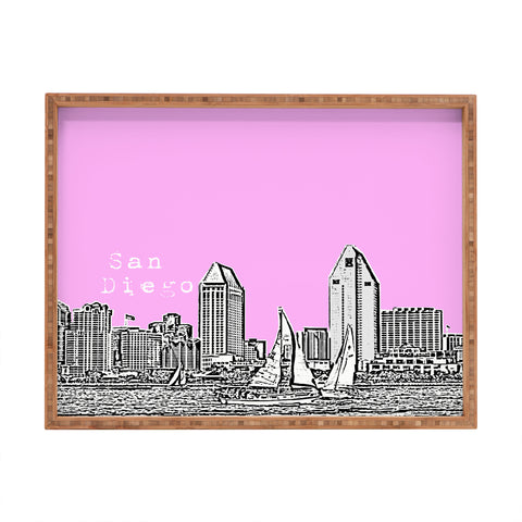 Bird Ave San Diego Pink Rectangular Tray
