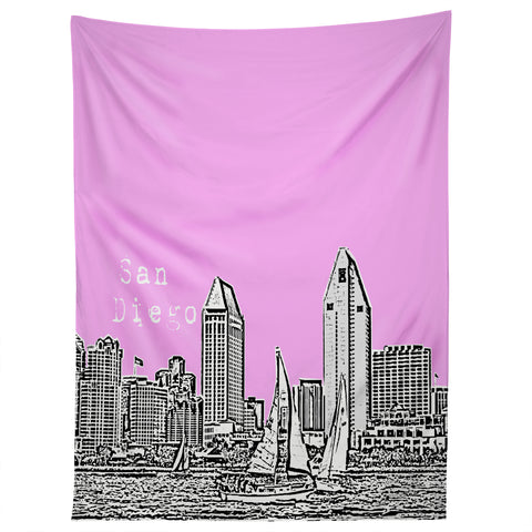 Bird Ave San Diego Pink Tapestry