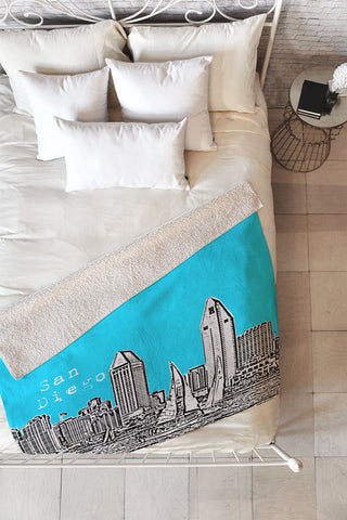 Bird Ave San Diego Sky Fleece Throw Blanket