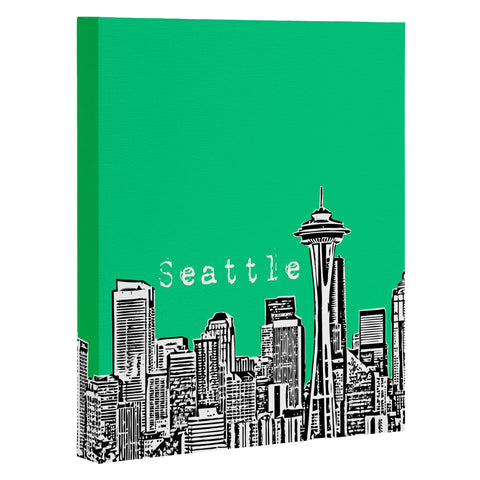 Bird Ave Seattle Green Art Canvas