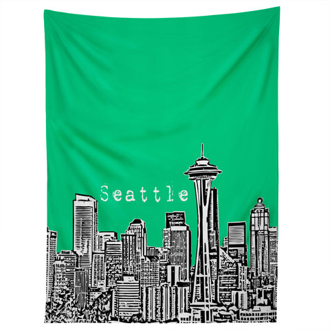 Bird Ave Seattle Green Tapestry