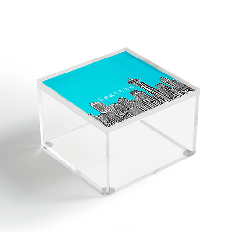 Bird Ave Seattle Teal Acrylic Box