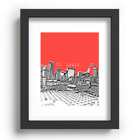 Bird Ave St Louis Red Recessed Framing Rectangle