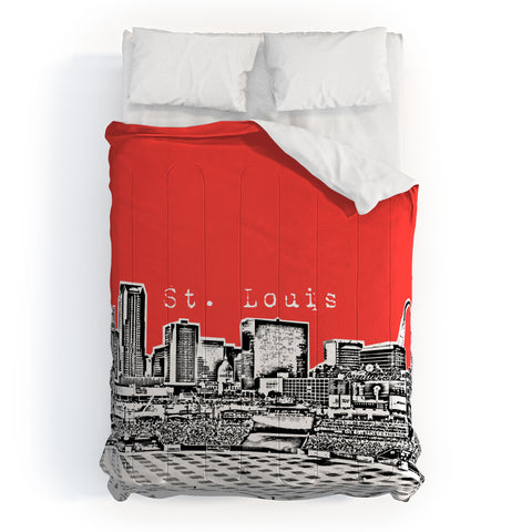 Bird Ave St Louis Red Comforter