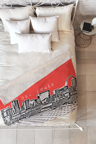Bird Ave St Louis Red Fleece Throw Blanket