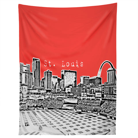 Bird Ave St Louis Red Tapestry