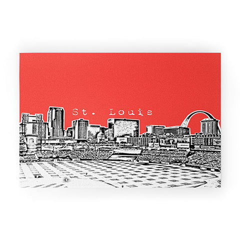 Bird Ave St Louis Red Welcome Mat