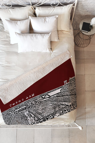 Bird Ave Texas A And M Maroon Fleece Throw Blanket