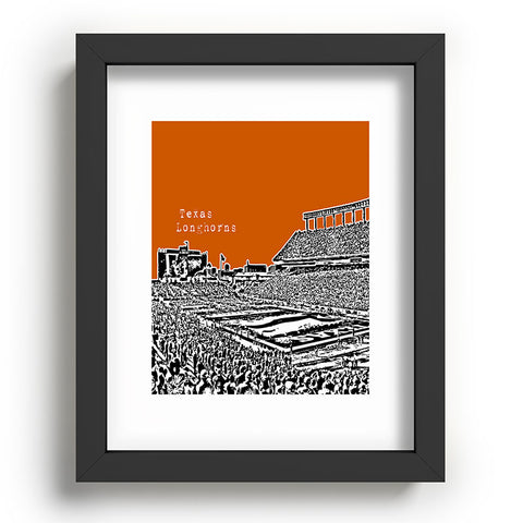 Bird Ave Texas Longhorns Orange Recessed Framing Rectangle