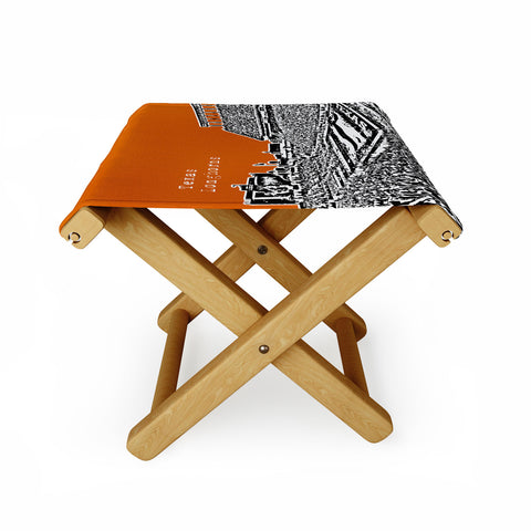 Bird Ave Texas Longhorns Orange Folding Stool