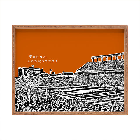 Bird Ave Texas Longhorns Orange Rectangular Tray