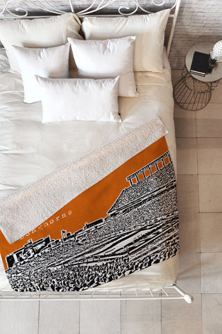 Bird Ave Texas Longhorns Orange Fleece Throw Blanket