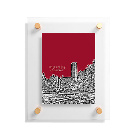 Bird Ave University Of Denver Red Floating Acrylic Print