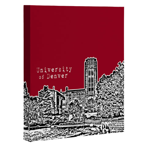 Bird Ave University Of Denver Red Art Canvas