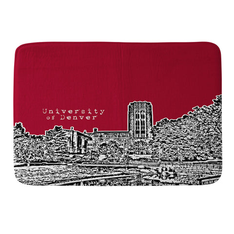 Bird Ave University Of Denver Red Memory Foam Bath Mat