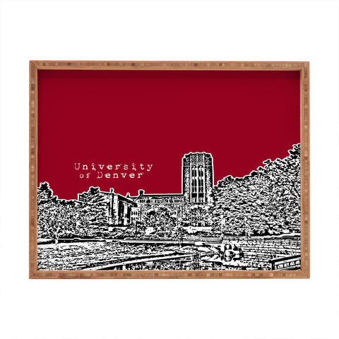 Bird Ave University Of Denver Red Rectangular Tray