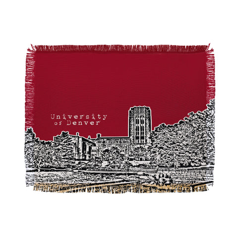 Bird Ave University Of Denver Red Throw Blanket
