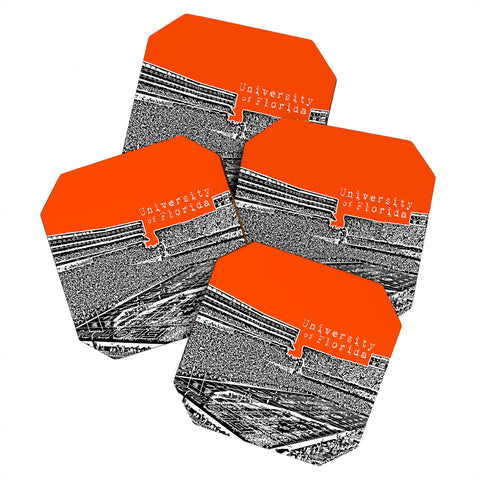 Bird Ave University Of Florida Orange Coaster Set