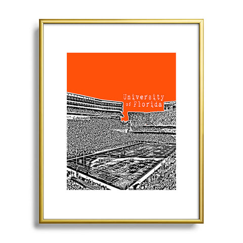Bird Ave University Of Florida Orange Metal Framed Art Print
