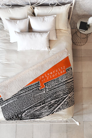 Bird Ave University Of Florida Orange Fleece Throw Blanket