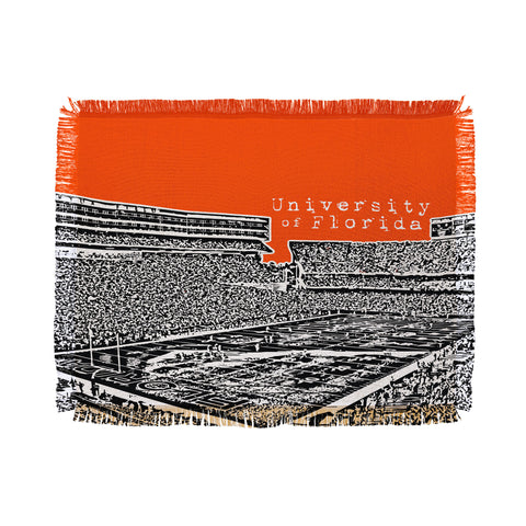 Bird Ave University Of Florida Orange Throw Blanket