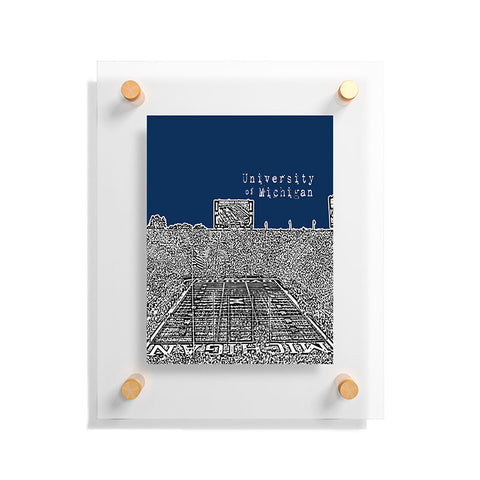 Bird Ave University Of Michigan Navy Floating Acrylic Print