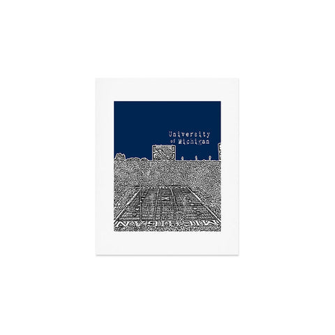 Bird Ave University Of Michigan Navy Art Print