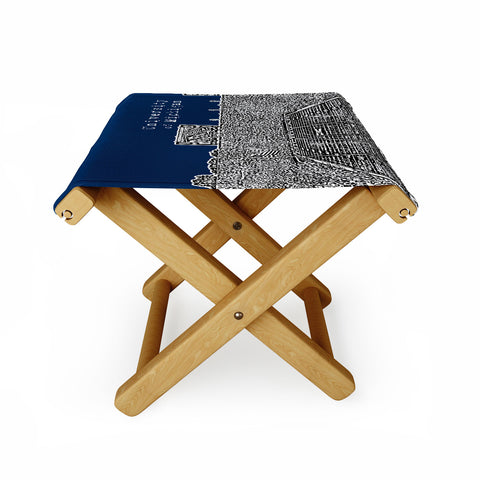 Bird Ave University Of Michigan Navy Folding Stool