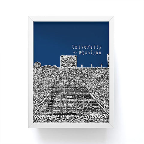 Bird Ave University Of Michigan Navy Framed Mini Art Print