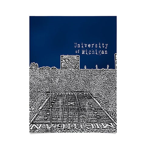 Bird Ave University Of Michigan Navy Poster