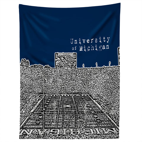 Bird Ave University Of Michigan Navy Tapestry
