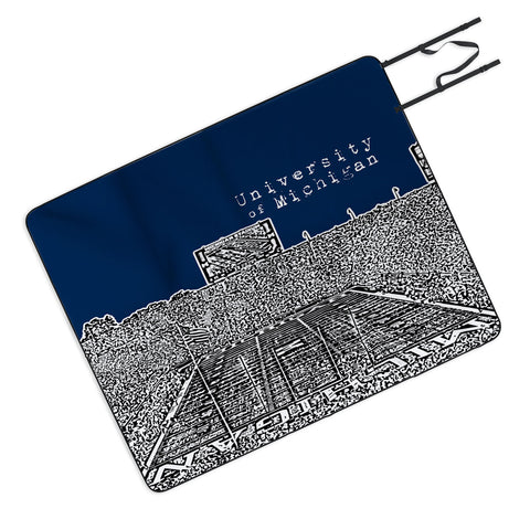 Bird Ave University Of Michigan Navy Picnic Blanket
