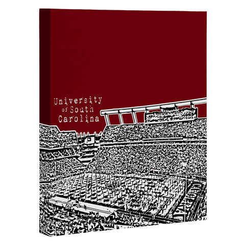 Bird Ave University Of South Carolina Dark Red Art Canvas