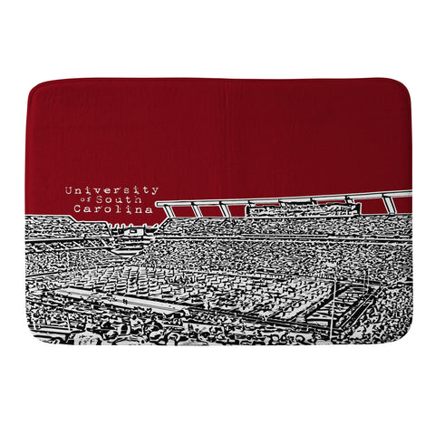 Bird Ave University Of South Carolina Dark Red Memory Foam Bath Mat