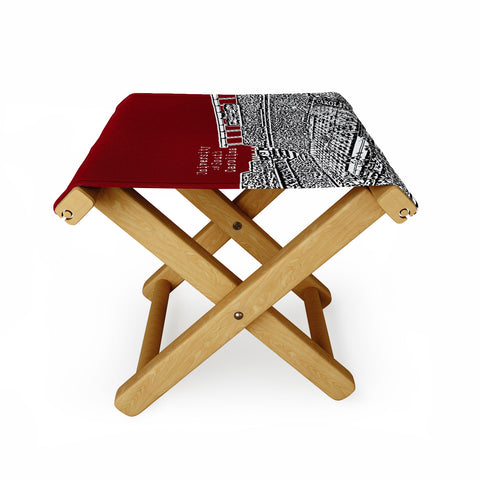 Bird Ave University Of South Carolina Dark Red Folding Stool