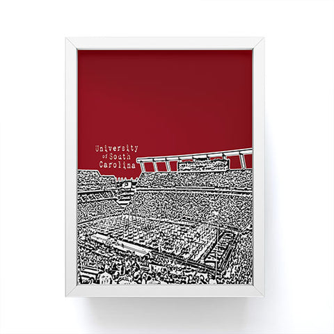 Bird Ave University Of South Carolina Dark Red Framed Mini Art Print