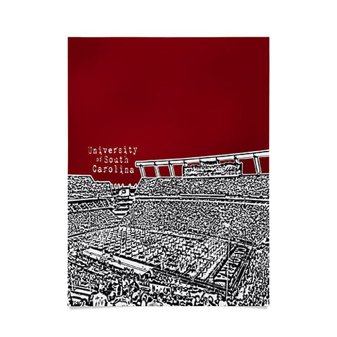Bird Ave University Of South Carolina Dark Red Poster