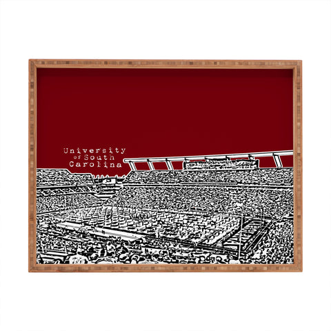 Bird Ave University Of South Carolina Dark Red Rectangular Tray