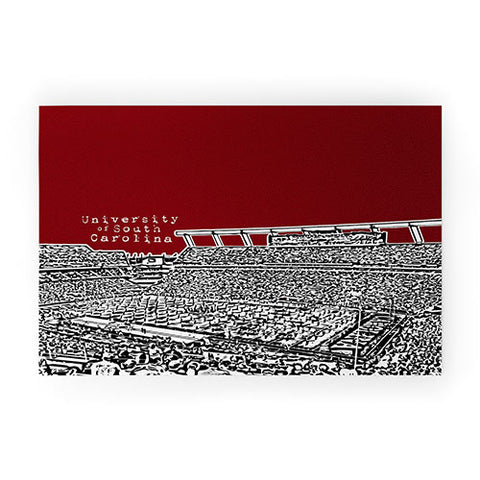 Bird Ave University Of South Carolina Dark Red Welcome Mat