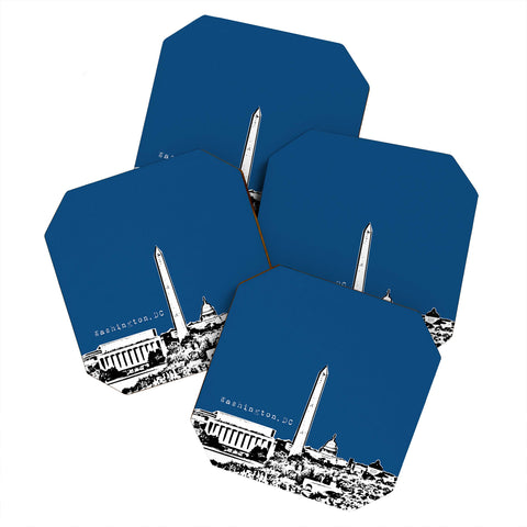 Bird Ave Washington Navy Coaster Set