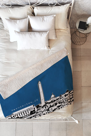 Bird Ave Washington Navy Fleece Throw Blanket