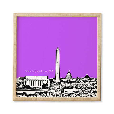 Bird Ave Washington Purple Framed Wall Art