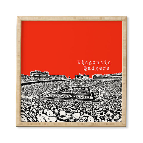 Bird Ave Wisconsin Badgers Red Framed Wall Art