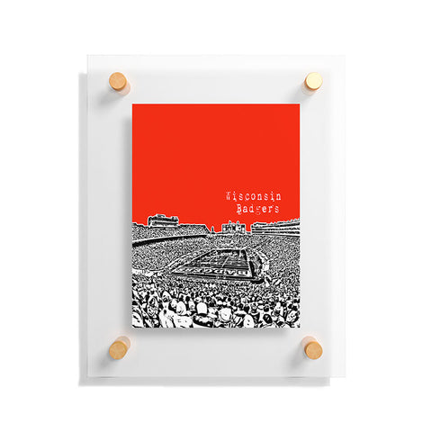 Bird Ave Wisconsin Badgers Red Floating Acrylic Print