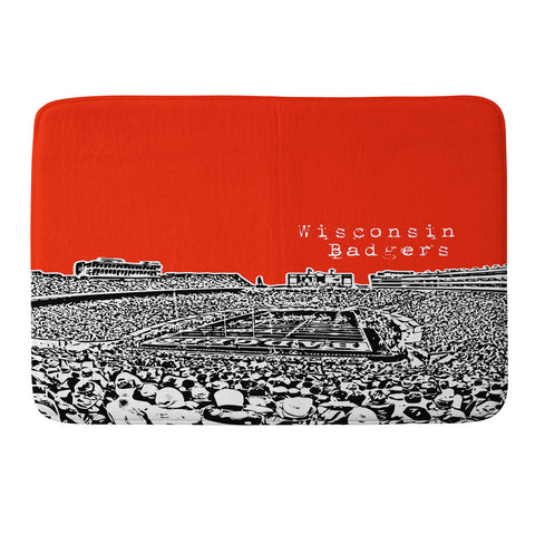Bird Ave Wisconsin Badgers Red Memory Foam Bath Mat